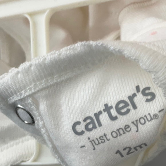 Carters - Easter Spring (Girls 12M) Bodysuit & Pink Tulle Skirt Set Bunny Rabbit - Picture 3 of 4